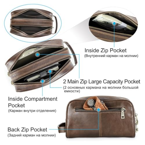 Leather Password Lock Men's Handbag Multifunctional Men's Portable Storage Bag4