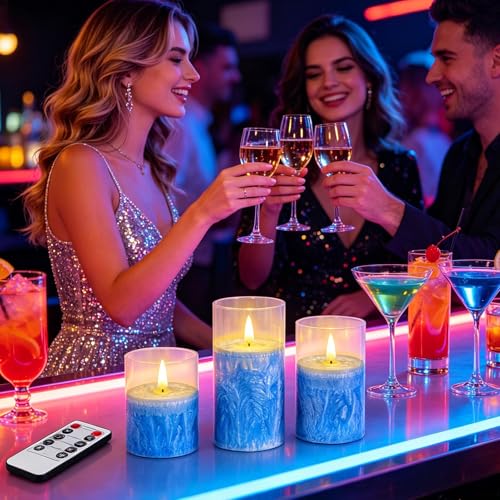 Velas artificiales sin llama electrónicas para decoración de estantes de casa 2