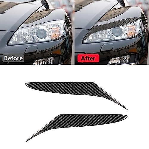 Caches-phares en carbone véritable pour Mazda RX8 (2004-2008), finition haut de gamme et sportive - 4