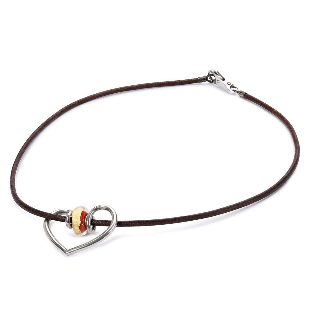 Trollbeads Lederhalskette Braun ohne Verschluss
