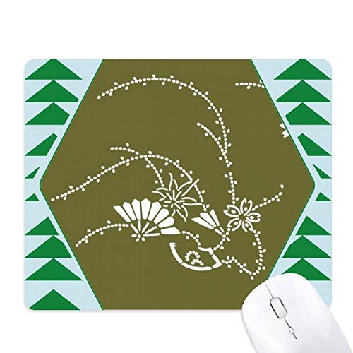 Tapis de souris vert motif culture japonaise en caoutchouc pour bureau