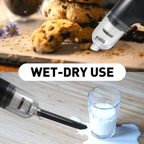 CFIKTE Aspirador portátil – Aspirador de pó de alta potência 9000Pa e coletor de poeira de ar, adequ