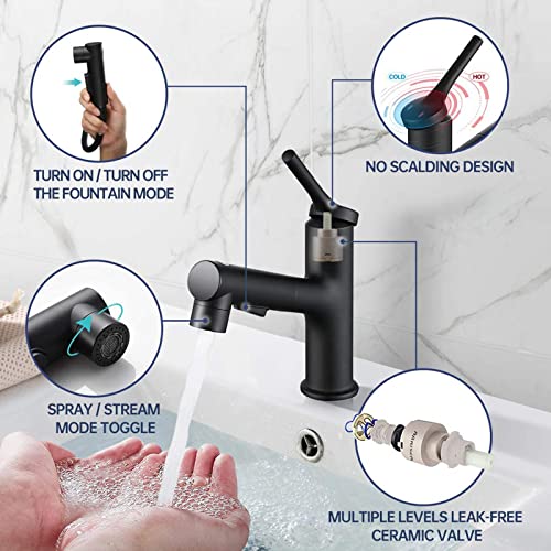 Robinet de toilettes extractible gris pour en finir avec les éclaboussures de vasque - 4