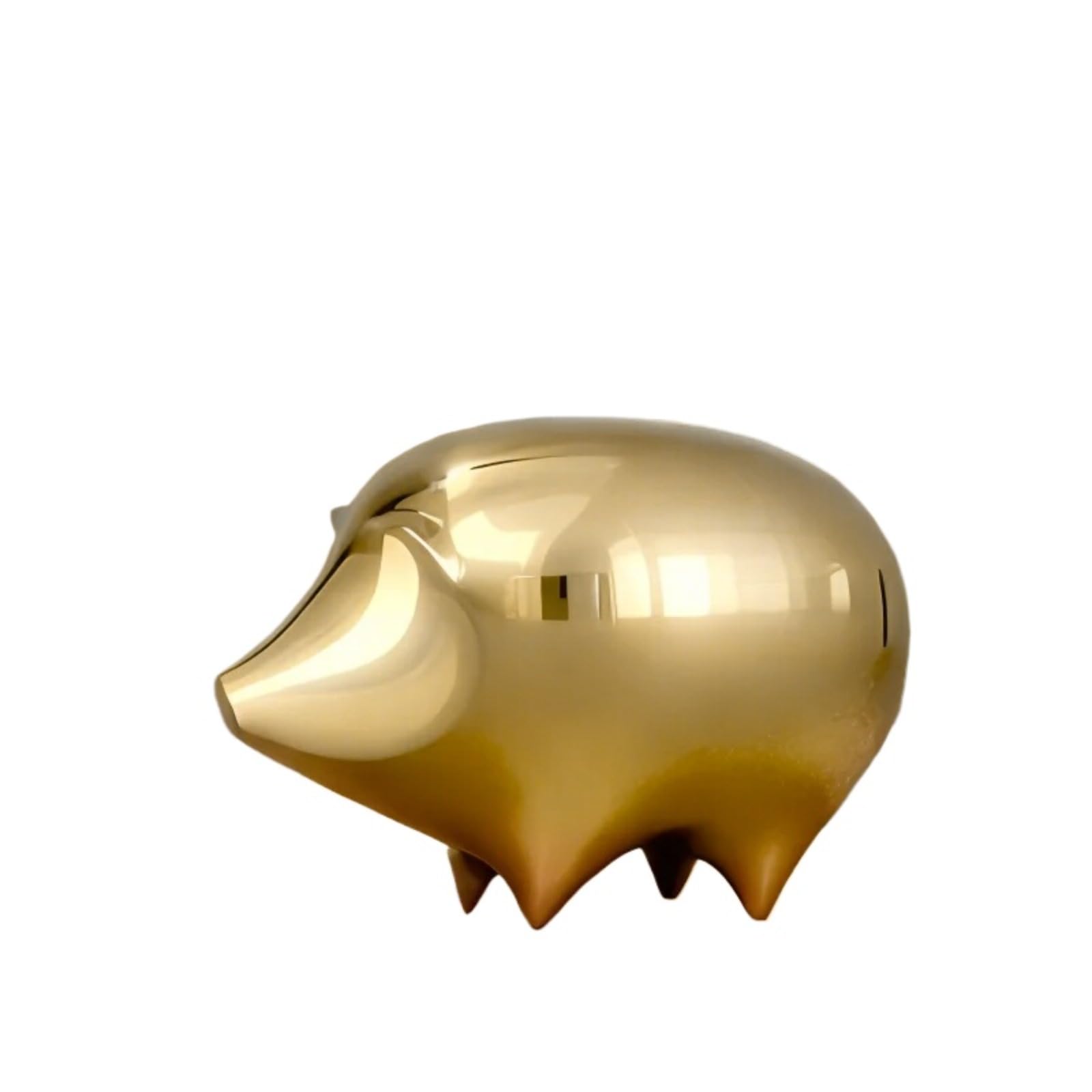Gold Brass Pig Miniature Figurines,Copper Zodiac Pig Statue Sculpture Crafts Collection Desktop Ornament Home Sand Table Decor Accessories Study Paperweight
