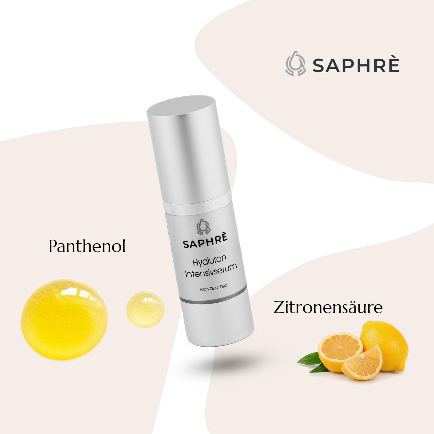 Hyaluron Intensivserum – Feuchtigkeitsbooster mit Kurz- & Langkettiger Hyaluronsäure, Panthenol & Xylitol – für Trockene & Reife Haut – 30 ml, Vegan