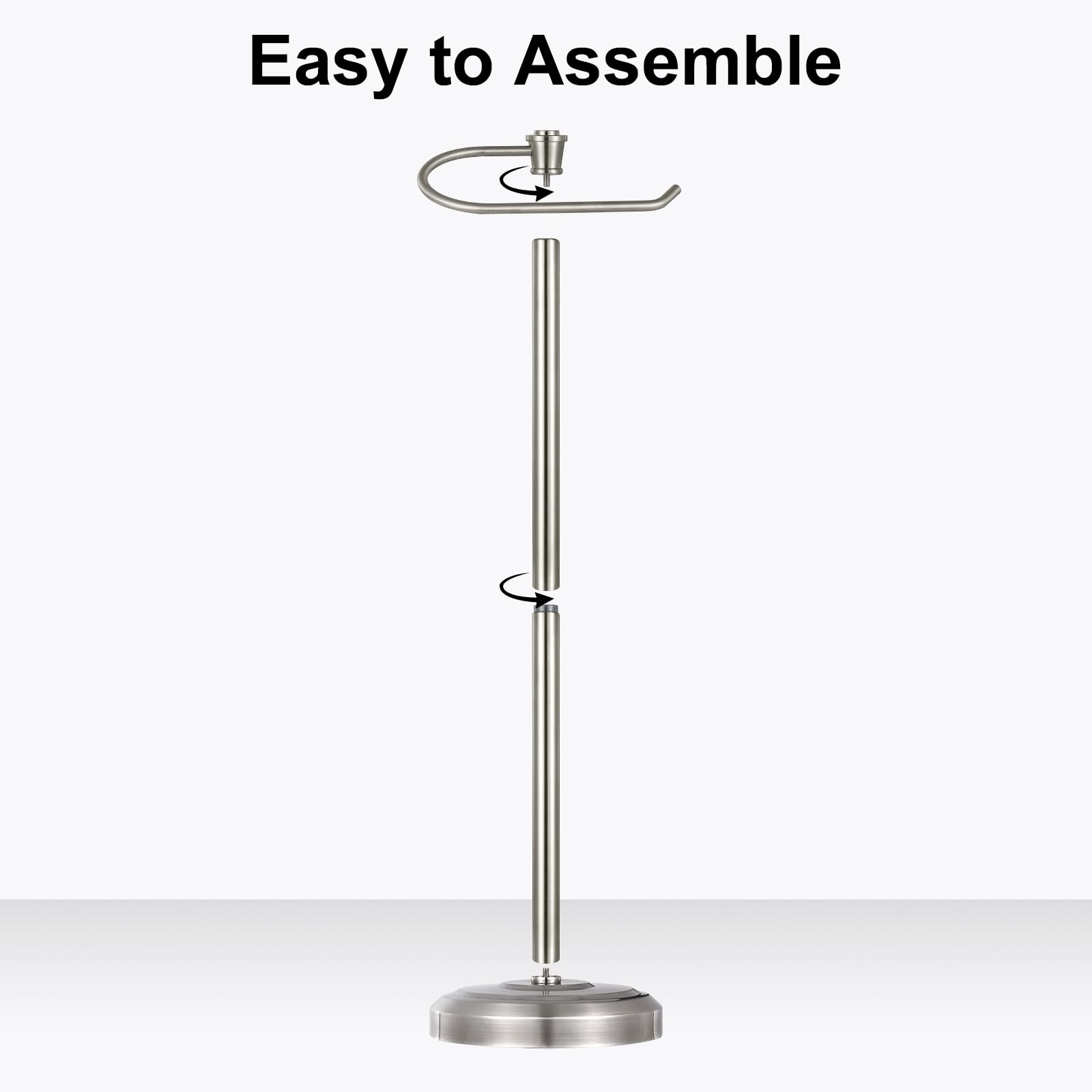 Brushed Nickel Toilet Paper Holder Free Standing，Stainless Steel — Amazon image 6