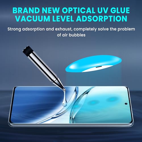Image of ArmourPro Military Grade UV Tempered Glass Screen Protector Compatible for Oppo F27 Pro Plus 5G and Oppo F27 Pro with Edge to Edge Coverage, Cable Protector and Easy Installation kit (6.7 Inch)