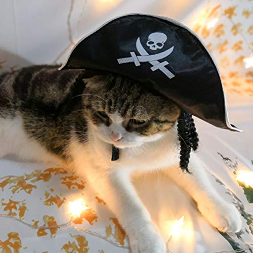 Amosfun pet pirate hat dog cat captain cap halloween pirate cosplay costume halloween party hat dress up costume accessories 5 Amosfun pet pirate hat dog cat captain cap halloween pirate cosplay costume halloween party hat dress up costume accessories - image 6