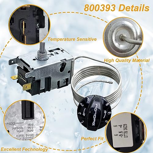 Image of 800393, 831932 Temperature Control Kit, Compatible with True Refrigerators and Freezer TC /TSD /T /GDM /GEM /G4SM Series, Replaces 800306 461387 Refrigerator Parts Thermostat