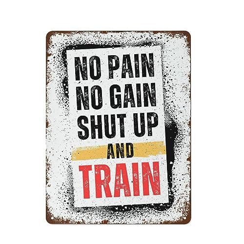 No Pain No Gain Shut Up �g���[�j���O �W�� ���`�x�[�V���� �E�H�[���A�[�g �t�B�b�g�l�X �N�₩�ȃt���[�����X �|�X�^�[ �m�X�^���W�b�N �A�[���f�R �L�b�`�� �x�b�h���[�� �K�[�f�� �Ǒ��� ���^���T�C�� 12x16�C���`
