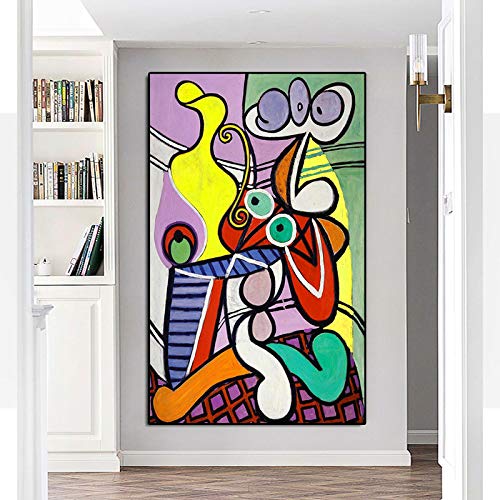 Toile Picasso abstrait 30x50 cm décoration murale de salon - 5