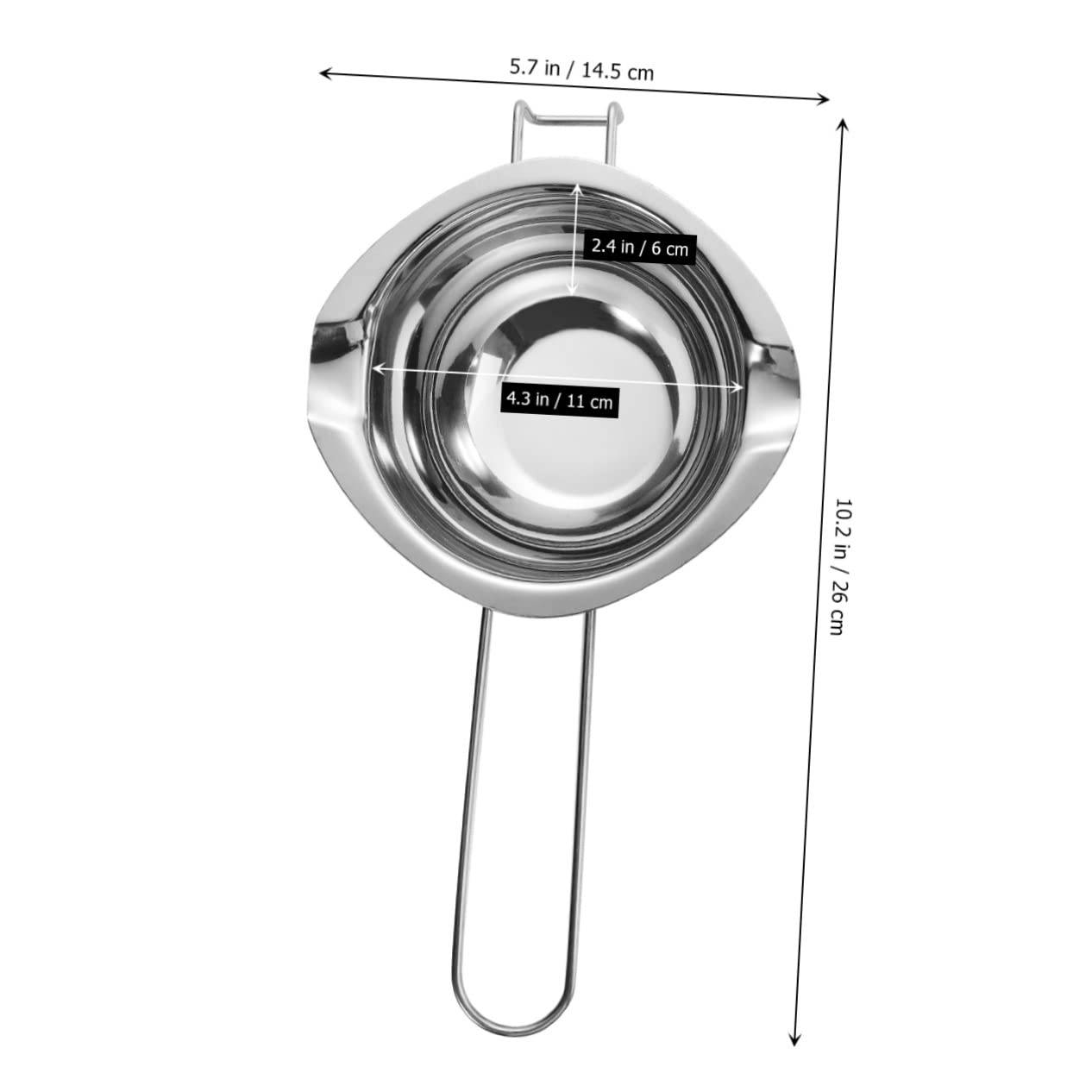 COLLBATH Stainless Steel Melt Pan 2 Pcs for Chocolate Candles Wafers Electric Melting Pot