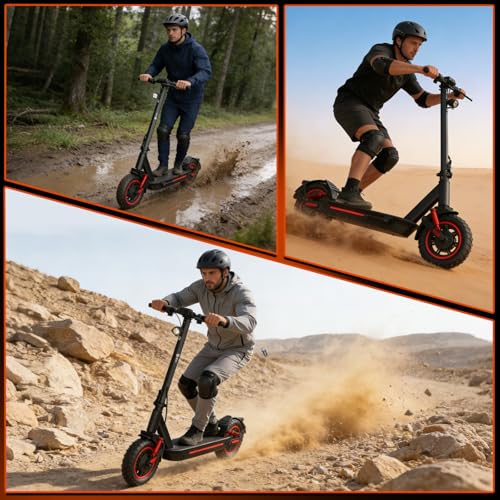 Fast Electric Scooter Adults, 1200W Offroad E-Scooter Up to