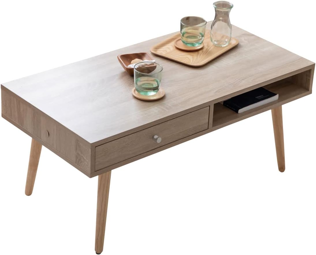 F836 無印良品 W1100 木製ローテーブル センターテーブル オーク材