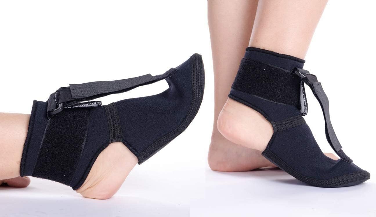 Ortesis de Tobillo y pie Ortesis de pie caído Soporte de Tobillo y pie Ajustable Estabilizador para caída de pie flácido y Movimiento de dorsiflexión (Talla: M)
