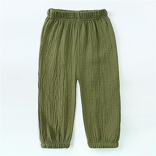 Calças de linho de algodão de cor sólida para bebês meninas verão ao ar livre casual moda shorts men