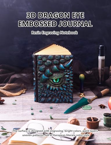 Journal œil de dragon 3D carnet de notes relief pour organiser vos récits