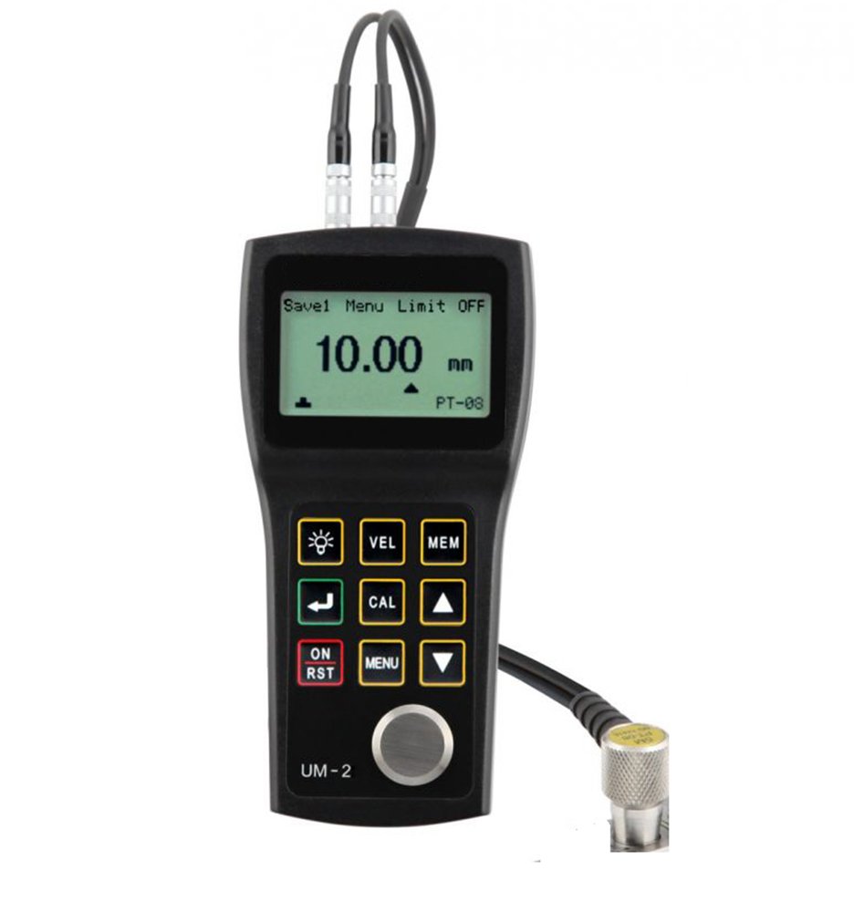 Measuring Um Buy Digital Ultrasonic Thickness Tester Gauge Resolution 0.01 Portable ...