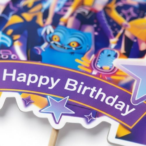 Image of Wanna Party Korean Pop Band Theme Cake Toppers Set of 10 for Birthday Cake Decoration | Korean Pop Theme Party Supplies for Girls Birthday Decoration