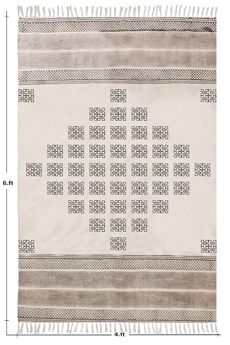 Tapis de bain et salon en coton lavable pour petits espaces