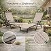 Kozyard Aluminum Outdoor Chaise Lounge Chair, Adjustable Reclining Patio Lounge with Drink Holder, Weather-Resistant Pool, Deck & Yard Recliner, Assemble-Free(2Pack, Beige)