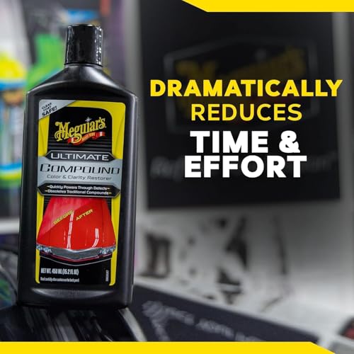 Meguiar’s G17216EU Ultimate Compound Autopolitur - Hochleistungs Politur zur Autopflege & Kratzerentfernung - Wirbelkratzer - 450ml
