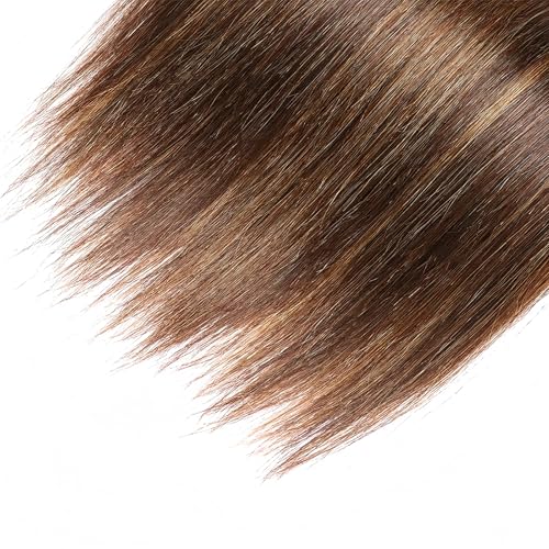 Straight Human Hair Bundles 14 16 18 Inch 3 Bundles Ombre Brown Highlight P4/30 Soft Silky Smooth Flowing Hair Extensions for Women — view 6