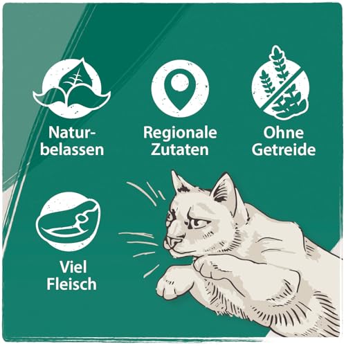 Venandi Animal – Premium Katzenfutter – Pute als Monoprotein Nassfutter, getreidefrei und naturbelassen, 6er Pack (6 x 200g)