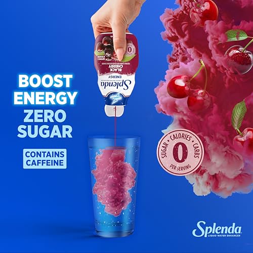 Image of SPLENDA Energy Liquid Water Enhancer, Black Cherry, 3.11 Fl Oz, 2 Pack