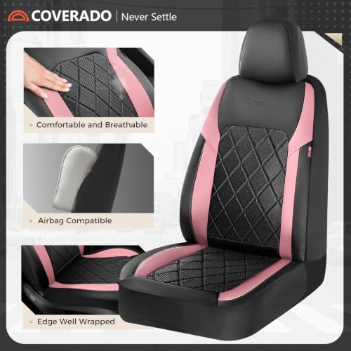 Image of Coverado Car Seat Covers, Seat Covers Full Set, 5 Seats Automotive Seat Cover, Mesh Breathable Seat Protectors, Universal Fit for Most Cars