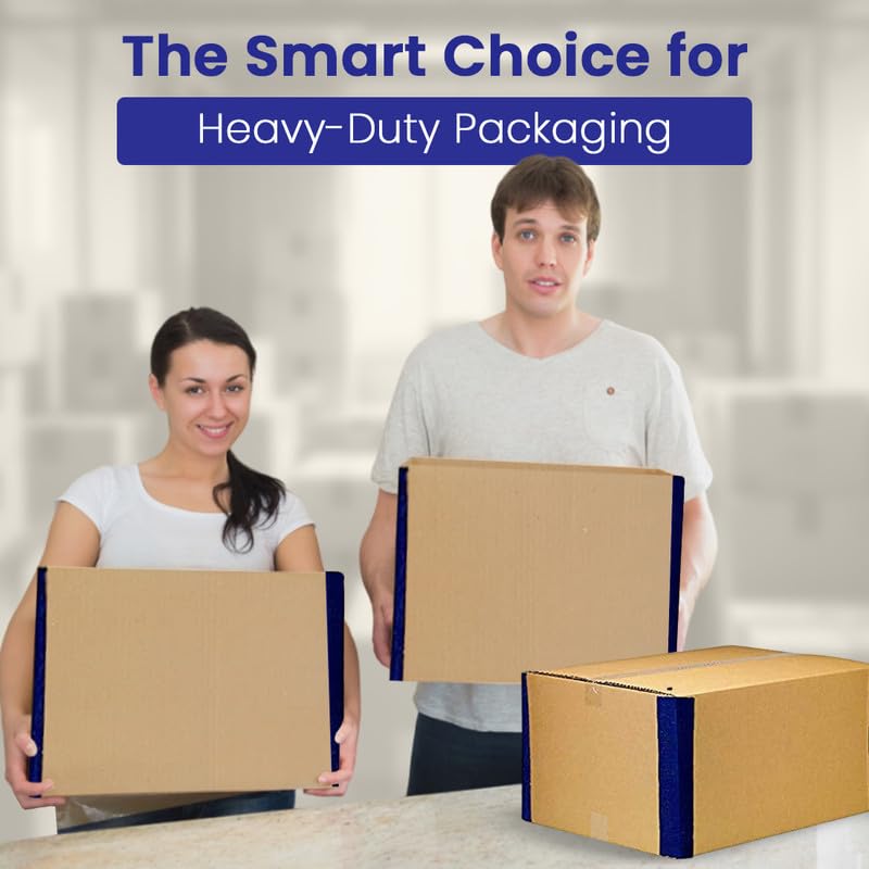 Image of ADDANBI-PRINTED-PACK OF 4 -| 27 inchx14 inchx13 inch | 5ply Cardboard Boxes for Packaging | Brown Corrugated Box for | Shipping |Moving | Home Shifting | Parcel | Courier Packing box | Large Carton Box.