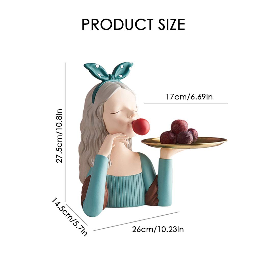 YXCKG Svuotatasche, Centrotavola Svuota Tasche da Ingresso Moderno, Ciotola per Frutta con Decorazione Portachiavi,Ragazza della Donna della Festa Nuziale Decorativa del Contenitore dello Zucchero