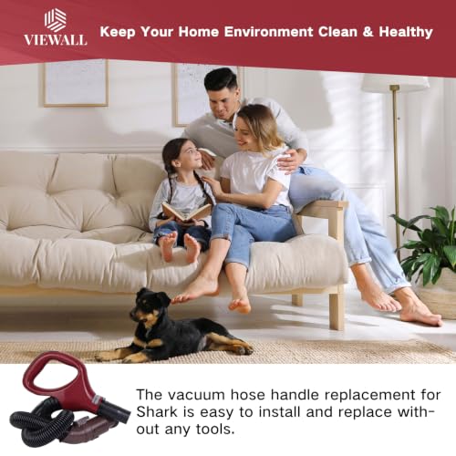 Image of VIEWALL Upgraded Replacement Hose Handle for Shark ZU560 ZU560C ZU561 ZU562 | UV650 UV725 Gray Navigator Lift Away Vacuum Cleaner Part 511FFJ560 (Red)
