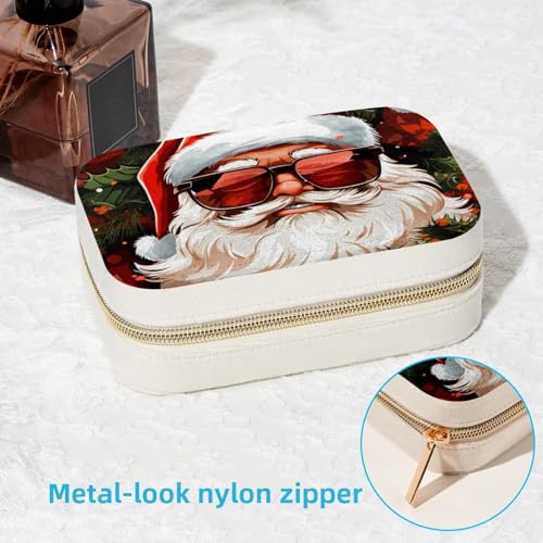 Boîte à bijoux portable en verre transparent avec compartiments rigides - 7