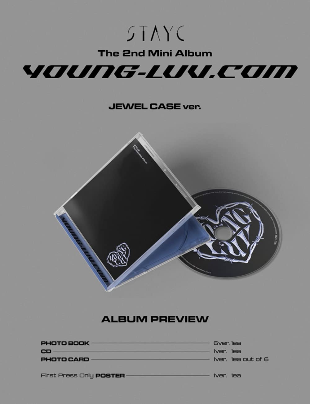 Amazon.com: STAYC [ YOUNG-LUV.COM ] 2nd Mini Album ( JEWEL CASE