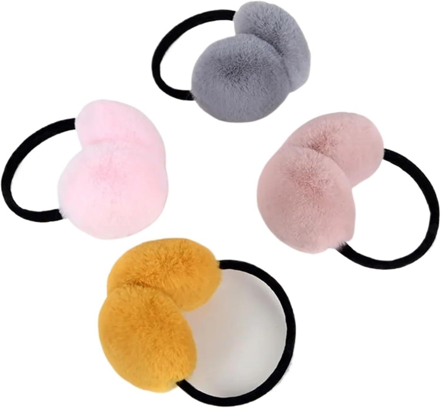 Adjustable Faux Fur Earmuffs - Unisex Winter Ear Warmers for Kids and Adults