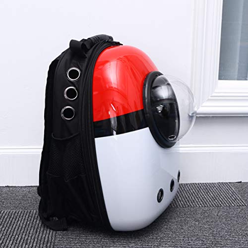 Mochila para transporte de animais de estimação Tehaux com cápsula espacial e 9 saídas de ar para ga