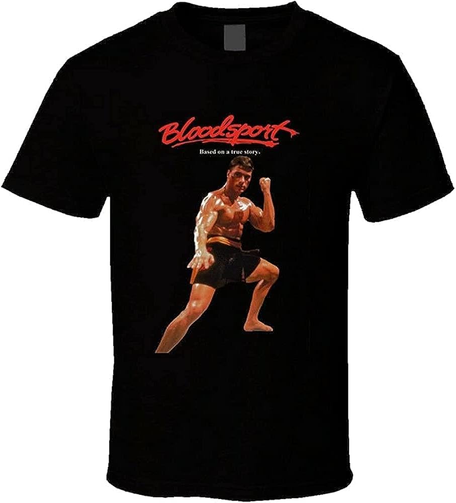Bcxjwpykr Men's Black Van Damme Retro Fighting Movie T Shirt