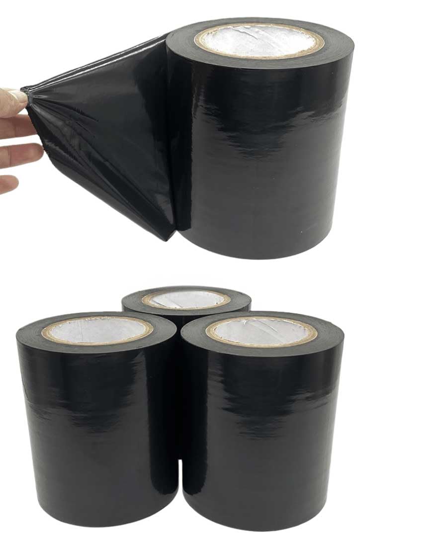 Cinta de película protectora de PE negra for aleación de aluminio, ascensores y acero inoxidable - Cinta de polietileno de alta viscosidad, 1 rollo(40cmx100mx0.1mm)