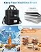 holuxer Tactical Lunch Bag & Lunch Box for Men - Large Double Deck Expandable Insulated Soft Adult Lunchbox for Work - Cooler Bag for Beach, Picnic, Camping,Outdoor，Travel (Black,16L)