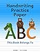 Produktbild Handwriting Practice Paper: Notebook with Dotted Lined Sheets for K-3 Students (ABC Animals Design on Blue Background)