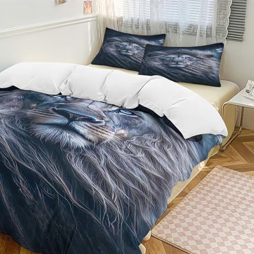 Housse de couette lion hypoallergénique microfibre coton - 5