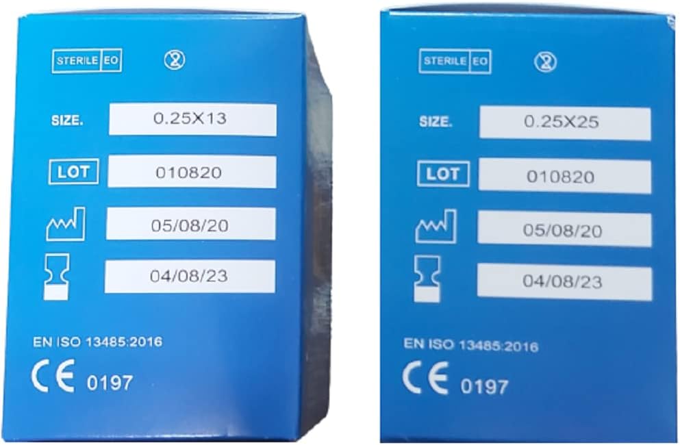 Dry Needles Physiotherapy Acupuncture Combo Pack Of 2(Size 0.25X13,0.25X25)Each Box 100 Needles
