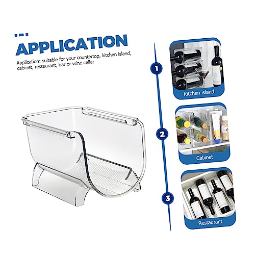 Soporte para 4 botellas de vino pequeño para refrigerador miniatura 2