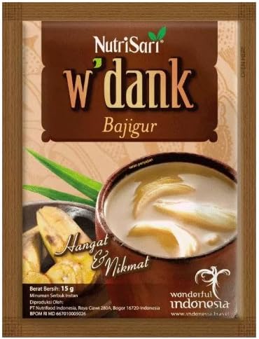 Nutrisari W'dank "Bajigur", Powder Instant Drink From Origin Fabric in Indonesia, True of Indonesia Traditional Drink, 30 Sachet (Not in Bag)