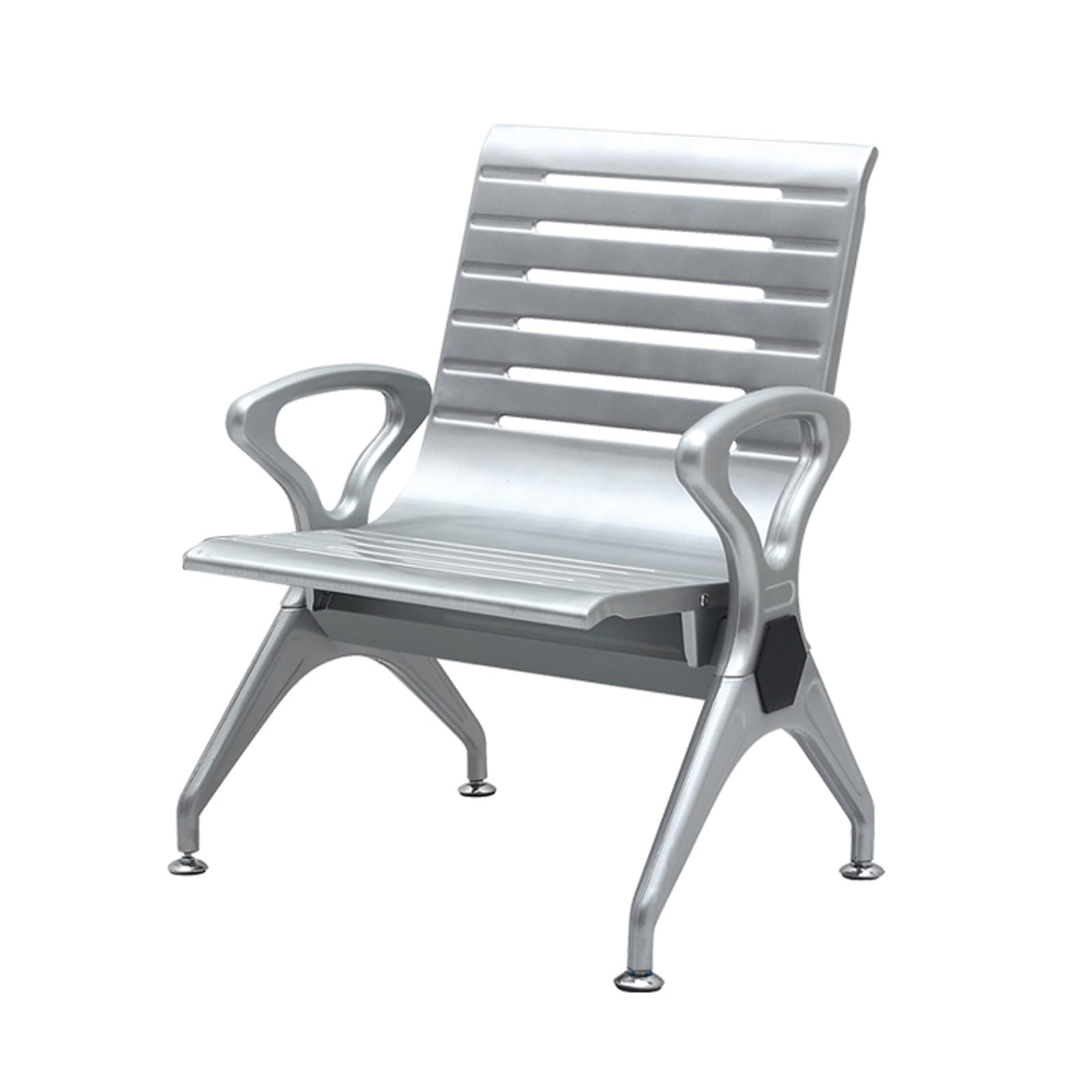 HCZKIUJY Durable Waiting Room Bench with Arms & Backrest – Comfortable Guest Seating for Clinics, Airports, Hospitals, Salons, and Banks – Ideal Reception Furniture (Silver 25.5x25.5x31)