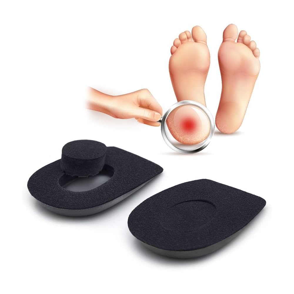 Taloneras para el dolor de talón – Absorción de impactos, con soporte y cómodas – Unisex, se adapta a todos los zapatos para hombres y mujeres (negro, talla M (hombres 7.5-8.5 | mujeres 9-10,5))