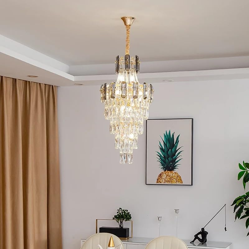 Lustre en cristal de luxe moderne pour l'éclairage intérieur de votre villa
