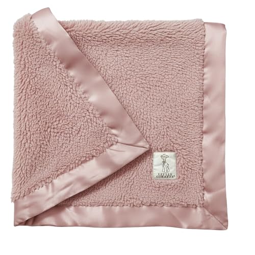 Image of Little Giraffe Chenille Baby Blanket – 29x35” Soft Chenille with Satin Trim, Dusty Pink | Ultra-Soft, Gentle & Safe, Lightweight & Breathable for Newborns & Toddlers