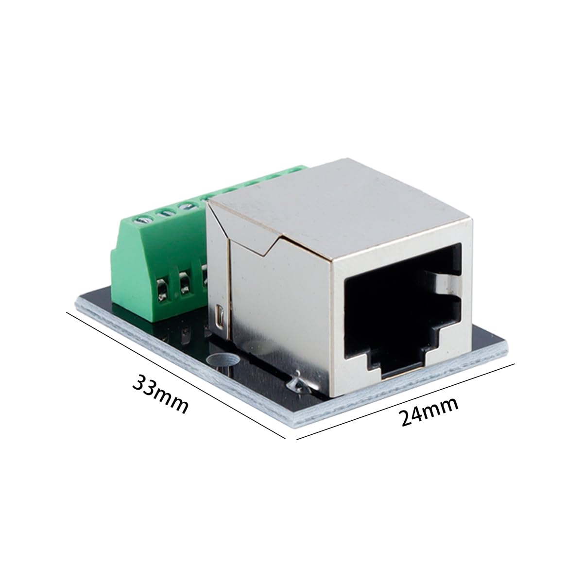 Scheda di breakout Ethernet RJ45 da 4 pezzi – Adattatore terminale a vite a 8 pin con passo 2,54 mm per CCTV/DVR